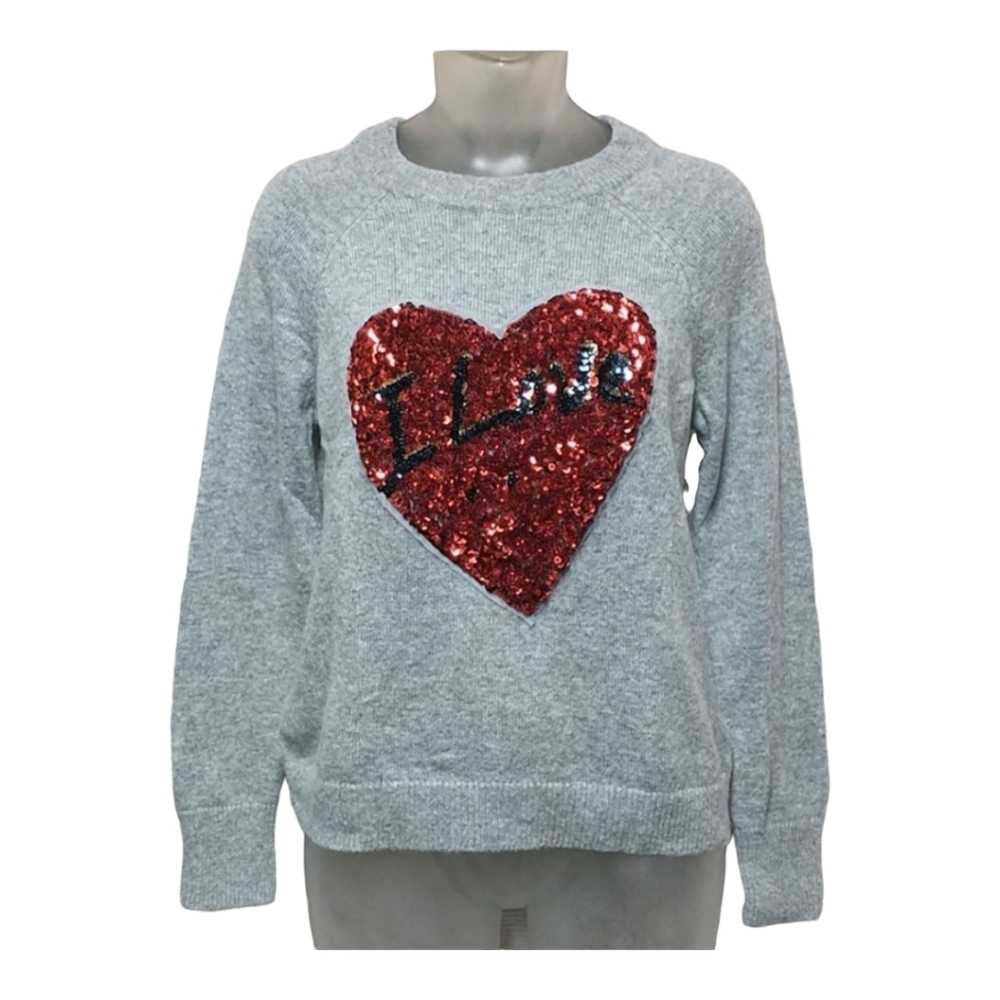 H&M Gray Crew Neck Pullover Sweater  Size S